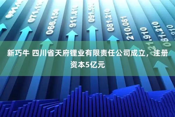 新巧牛 四川省天府锂业有限责任公司成立，注册资本5亿元